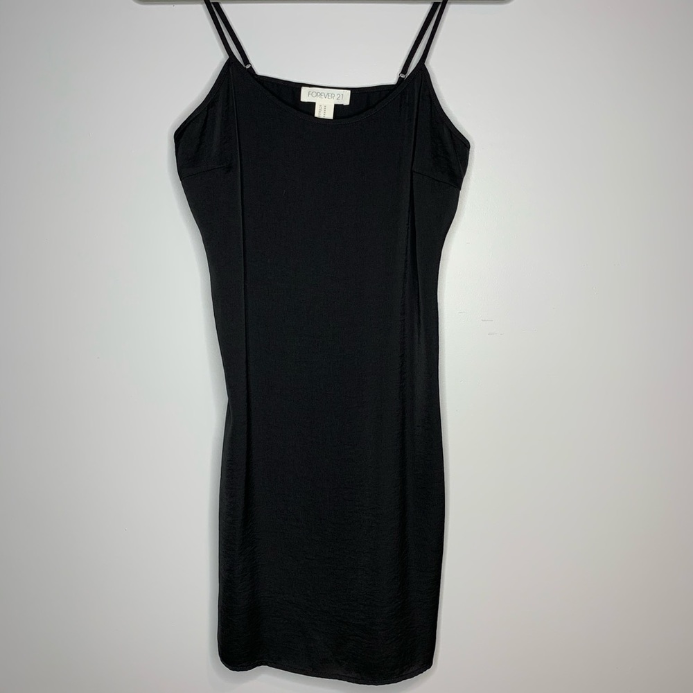 Black slip dress.
